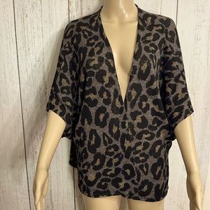 I❤️Joah Animal print Open Front Cardigan Size Small